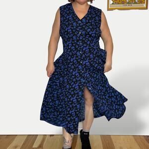 Grunge floral sleeveless dress size 2X Two- Twenty Collection